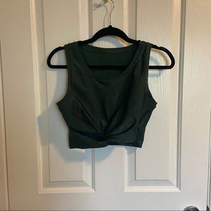 Aerie Offline - Size XL green criss cross crop top.